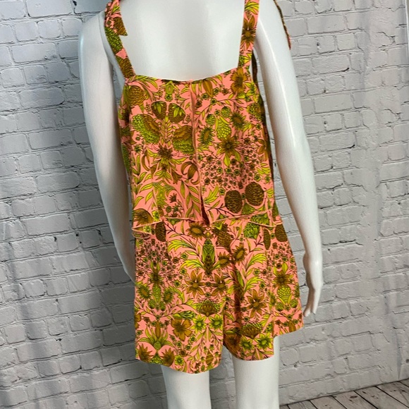 H&M FLORAL CREPE WOVEN FABRIC SHORT JUMPSUIT - Picture 6 of 12